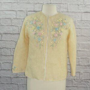Vintage 60s Mohair Wool Cardigan Sweater